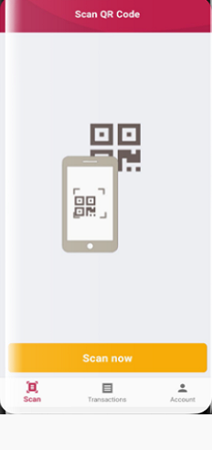 Redeemed at the counter: The merchant scans the customer's QR code in the Teleeza Merchant App.